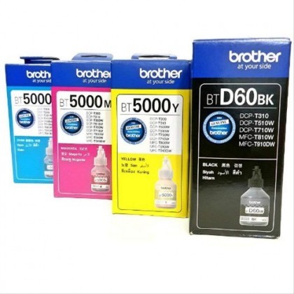 Brother 4-Color Original BTD60BK + BT5000 Refill Ink FullSet